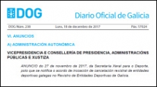 A Xunta podería cancelar o rexistro das sociedades non adaptadas á nova Lei do Deporte