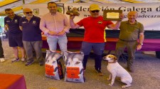 Corsino Valero coa pointer “Mia” foi o campión de San Huberto na Festa da Caza de Lugo