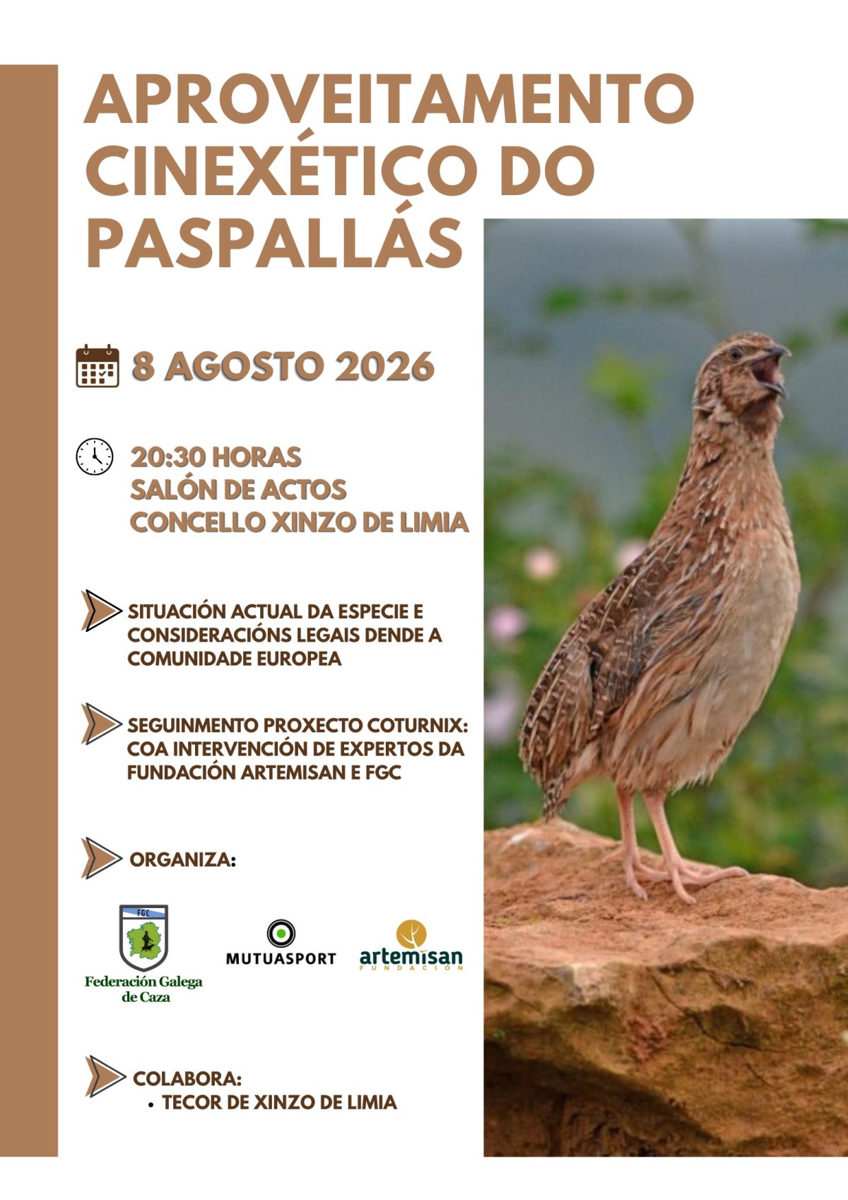 Xornada sobre o aproveitamento cinexético do paspallás na Limia