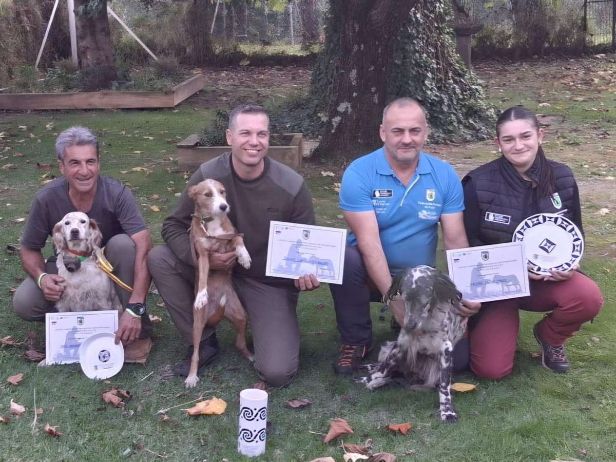 David Carballido con “Kuki” gañador do provincial pontevedrés de caza menor