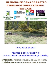 III Proba de Cans de Rastro Atrelados sobre Xabaril Salvaxe