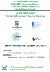 Campionato Provincial de Ourense de Cans de Rastro sobre Xabaril  "Xunta de Galicia"