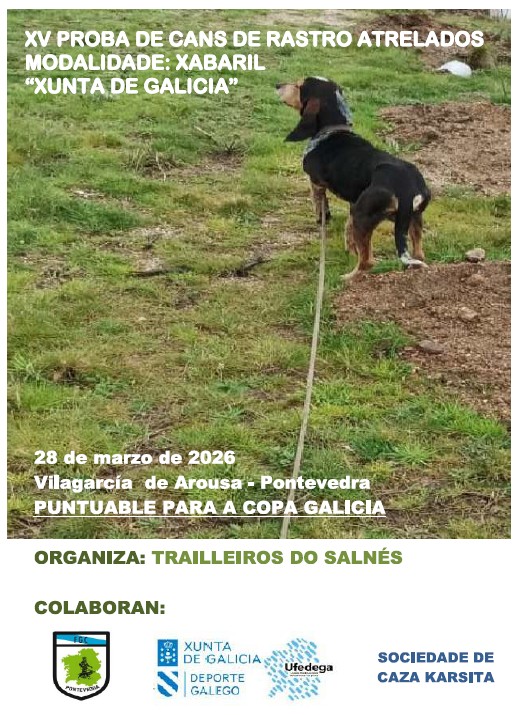 XV Proba de Cans de Rastro Atrelados sobre Xabaril "Xunta de Galicia"