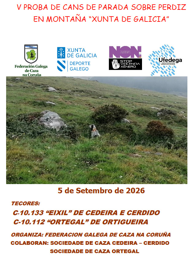 V Proba de Cans de Parada sobre Perdiz en Montaña "Xunta de Galicia"