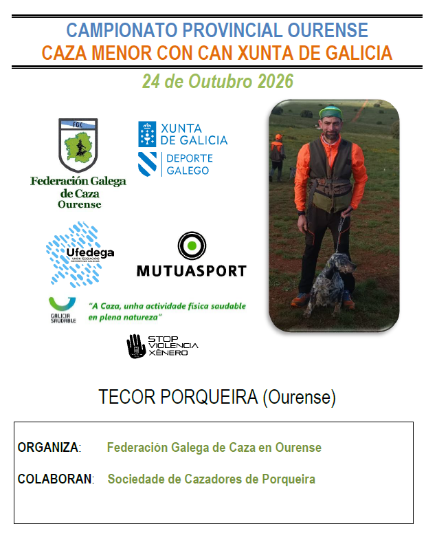 Campionato Provincial de Ourense de Caza Menor con Can "Xunta de Galicia"