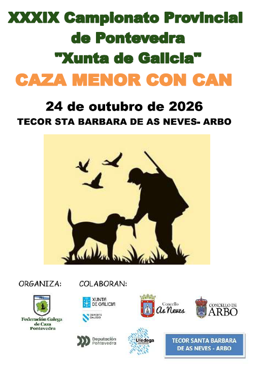 Campionato Provincial de Pontevedra de Caza Menor con Can "Xunta de Galicia"